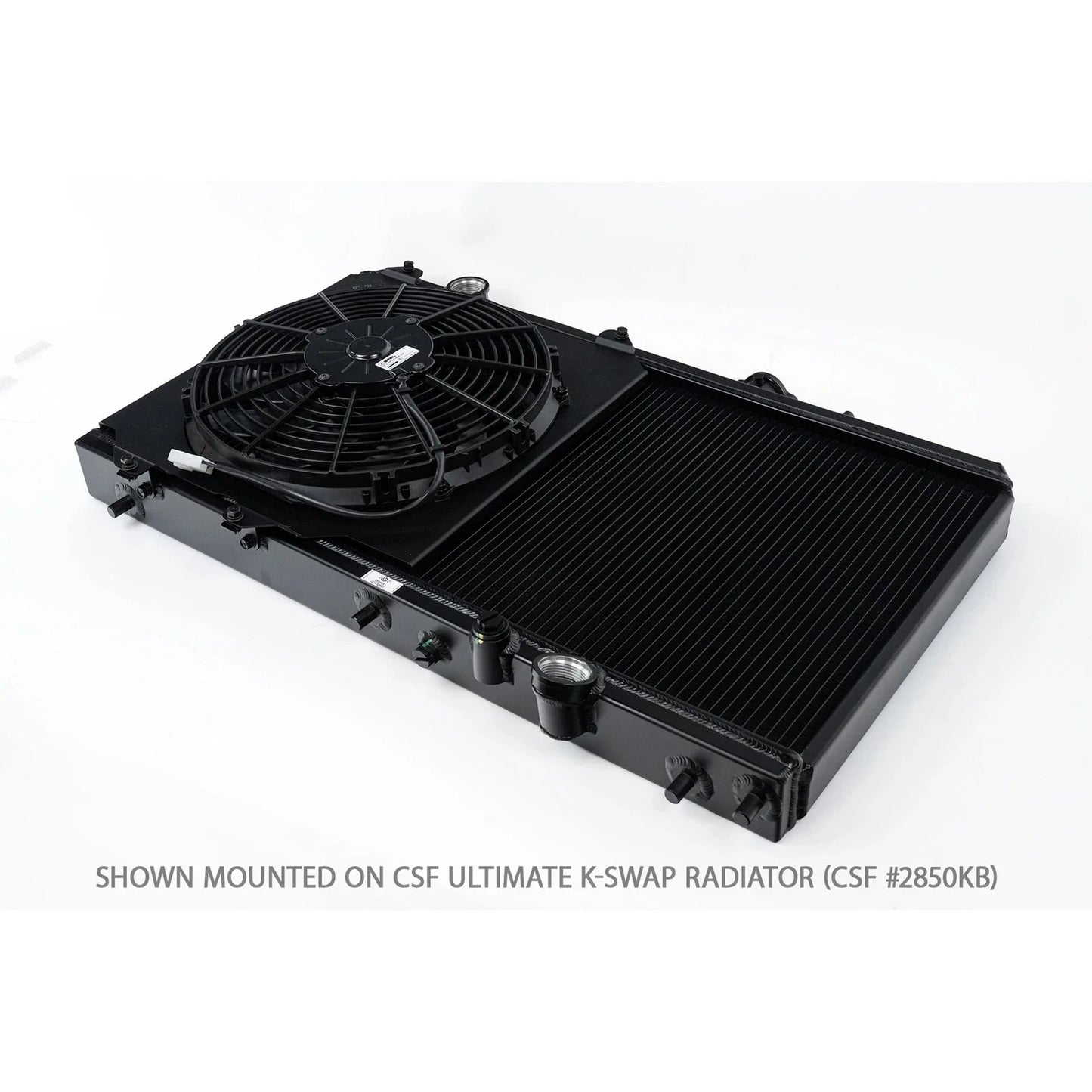 CSF 92-00 Honda Civic w/K-Swap V3 Radiator - Black Finish