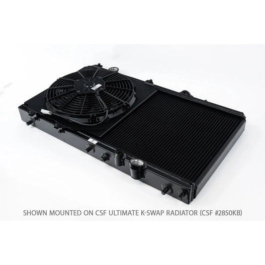 CSF 92-00 Honda Civic w/K-Swap V3 Radiator - Black Finish