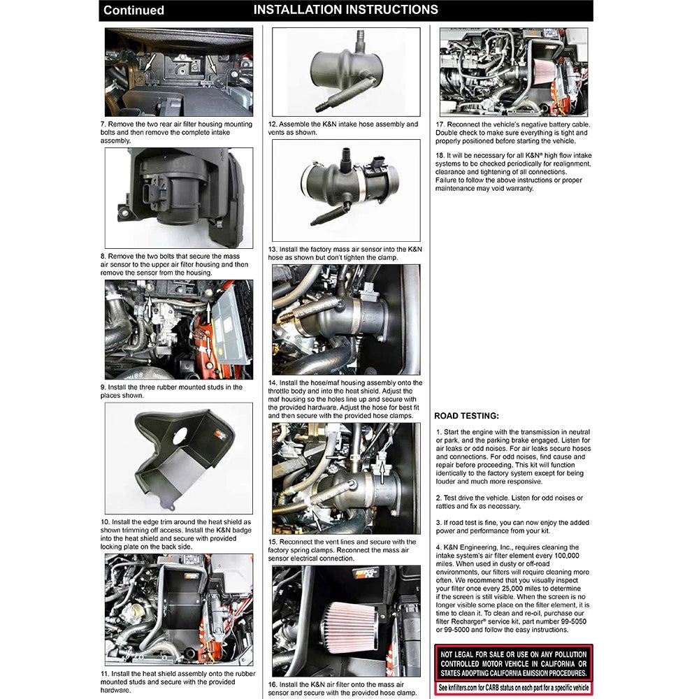 K&N 2021+ Hyundai Elantra L4-2.0L F/I Typhoon Performance Air Intake System