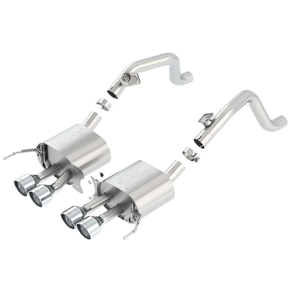 Borla 14-15 Chevy Corvette C7 w/o AFM w/o NPP Atak Rear Section Exhaust Quad Rd RL Tips