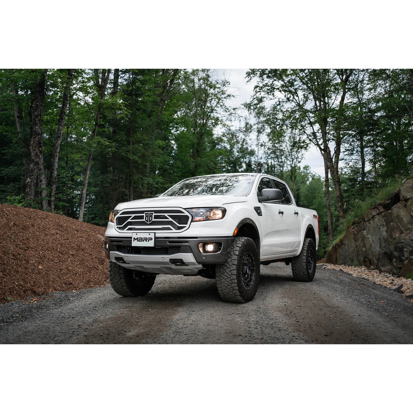 MBRP 2019 Ford Ranger Ecoboost 2.3L 4in OD Tip Single Side Exit 3in T304 Cat Back