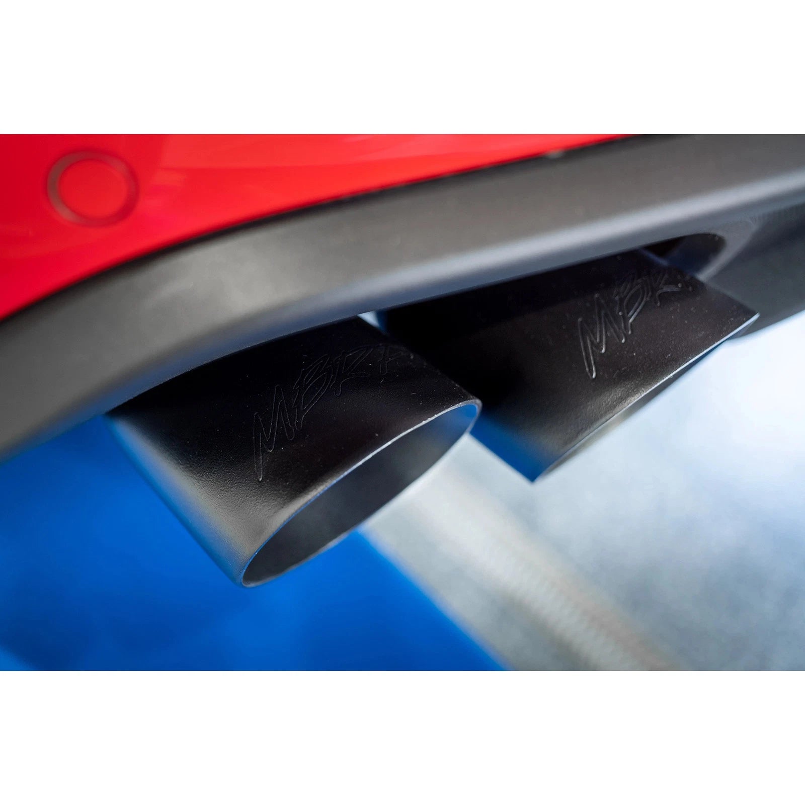 MBRP 18-19 Ford Mustang GT 5.0 3in Dual Split Rear Cat Back w/ Quad 4in Dual Wall Tips- Black Coated