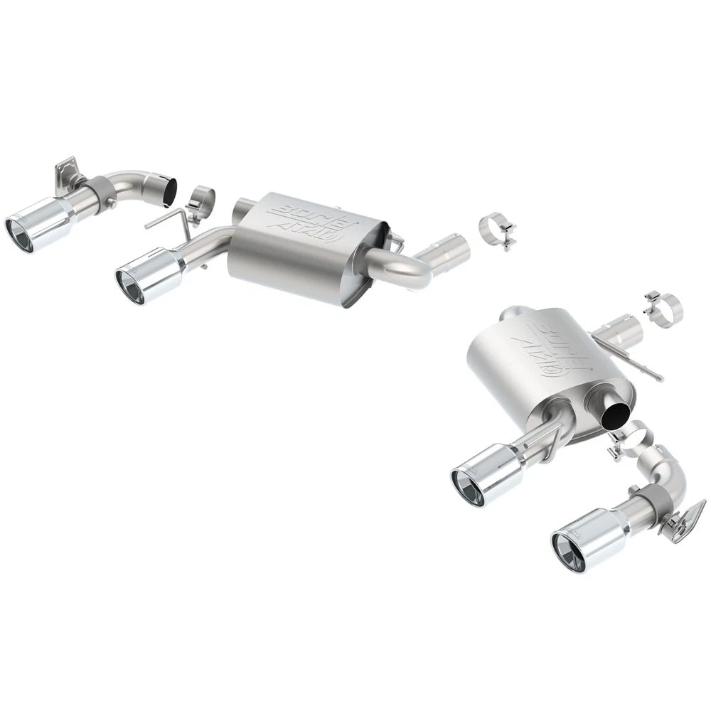 Borla 16 Chevy Camaro SS 6.2L w/ Dual NPP Atak Quad RD RL Tips Dual Exit Rear Section Exhaust