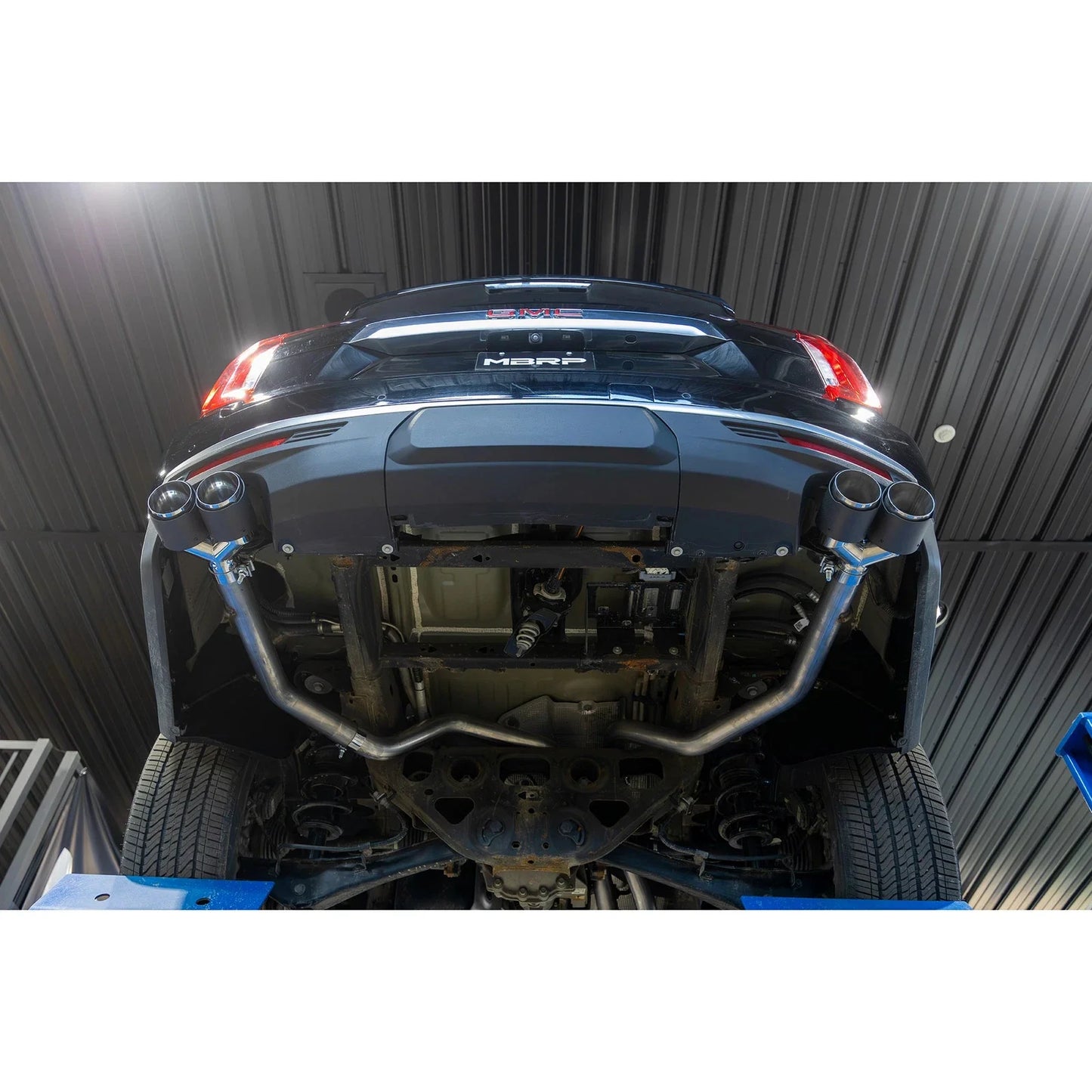 MBRP 2021+ Chevy Tahoe / GMC Yukon T304 SS 3in Cat-Back Dual Split Exhaust w/ Quad Carbon Fiber Tips