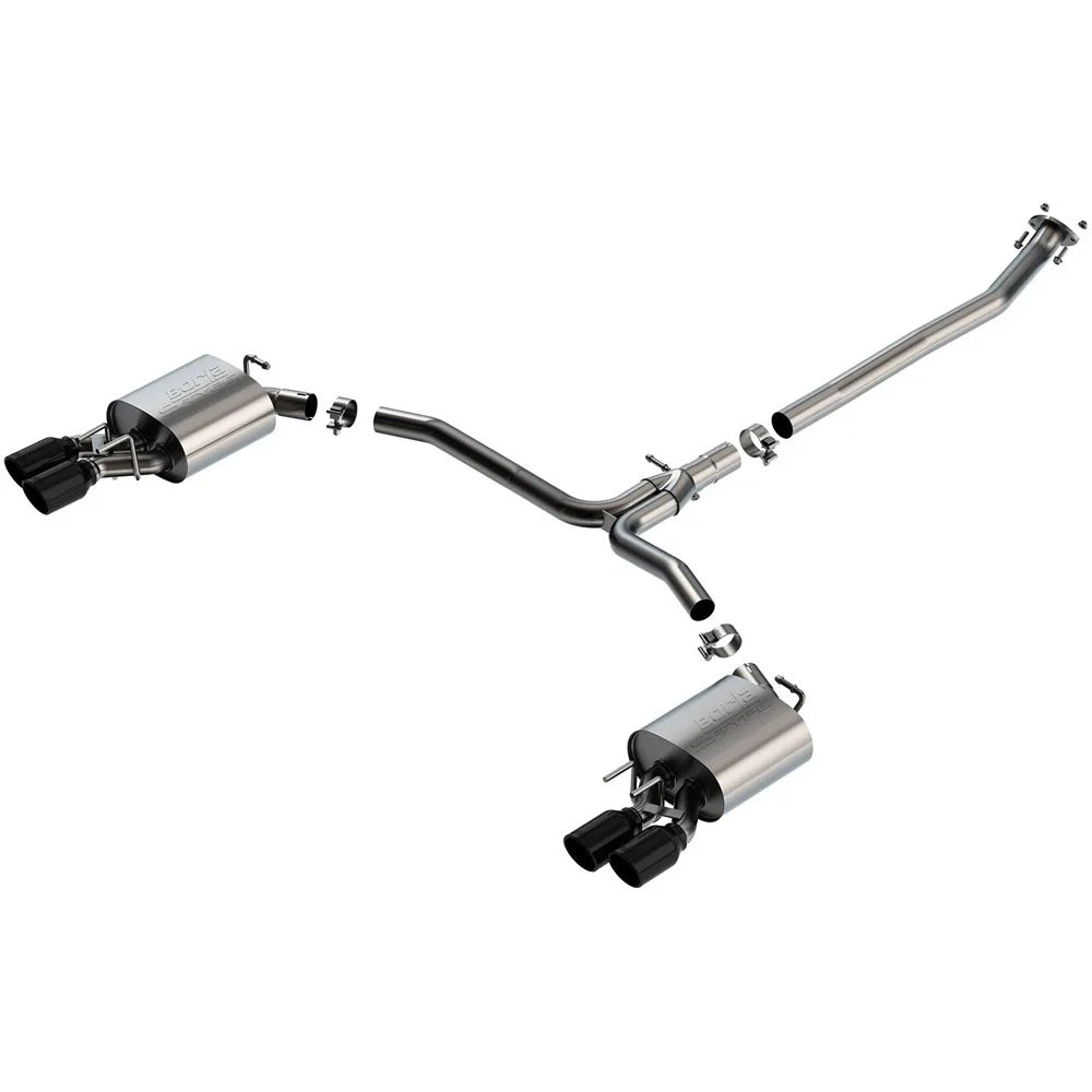 Borla 18-22 Toyota Camry XSE 2.5L i4 AT/MT FWD / 4DR S-TYPE Cat Back Exhaust (Black Chrome)