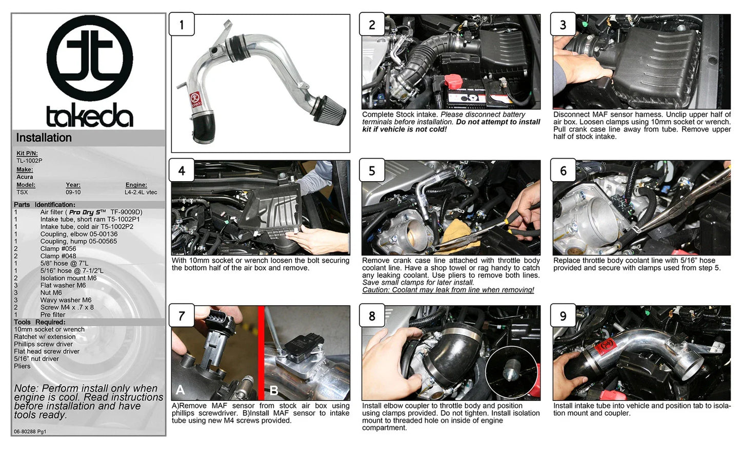 aFe Takeda Intakes Stage-2 PDS AIS PDS Acura TSX 09-11 L4-2.4L (pol)