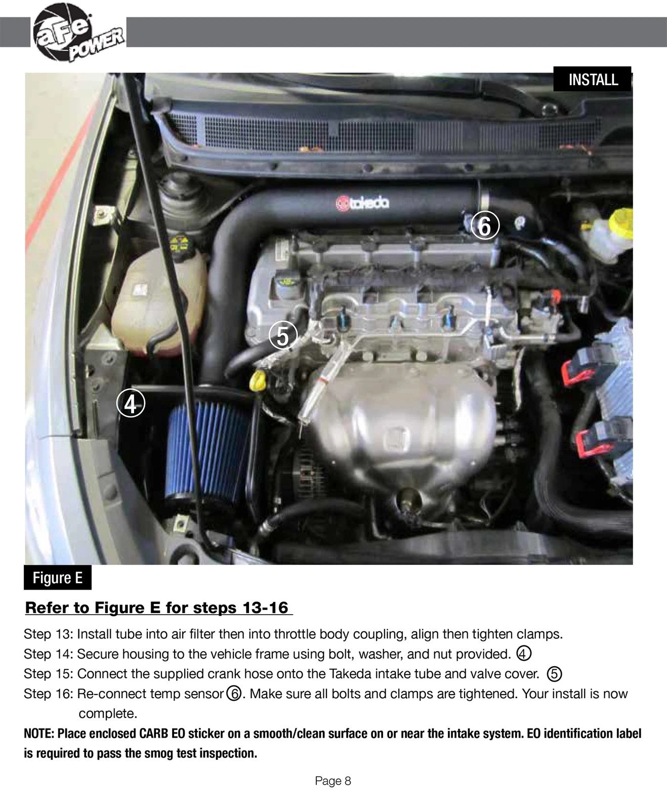 aFe Takeda Intakes Stage-2 Pro 5R 13-14 Dodge Dart 2.0L Black
