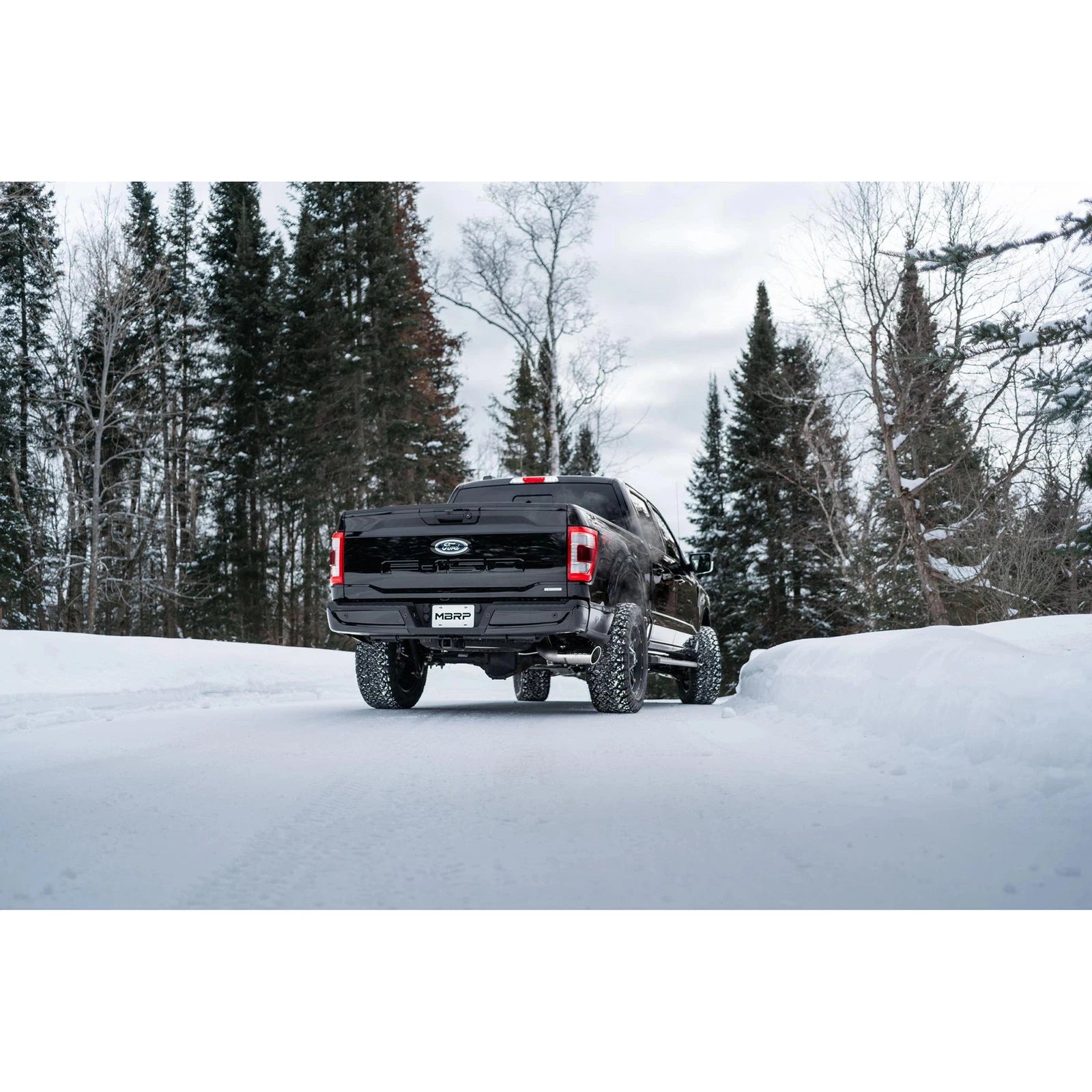 MBRP 2021+ Ford F150 2.7L/3.5L/5.0L 4in T409 Stainless Steel Cat-Back - RACE VERSION