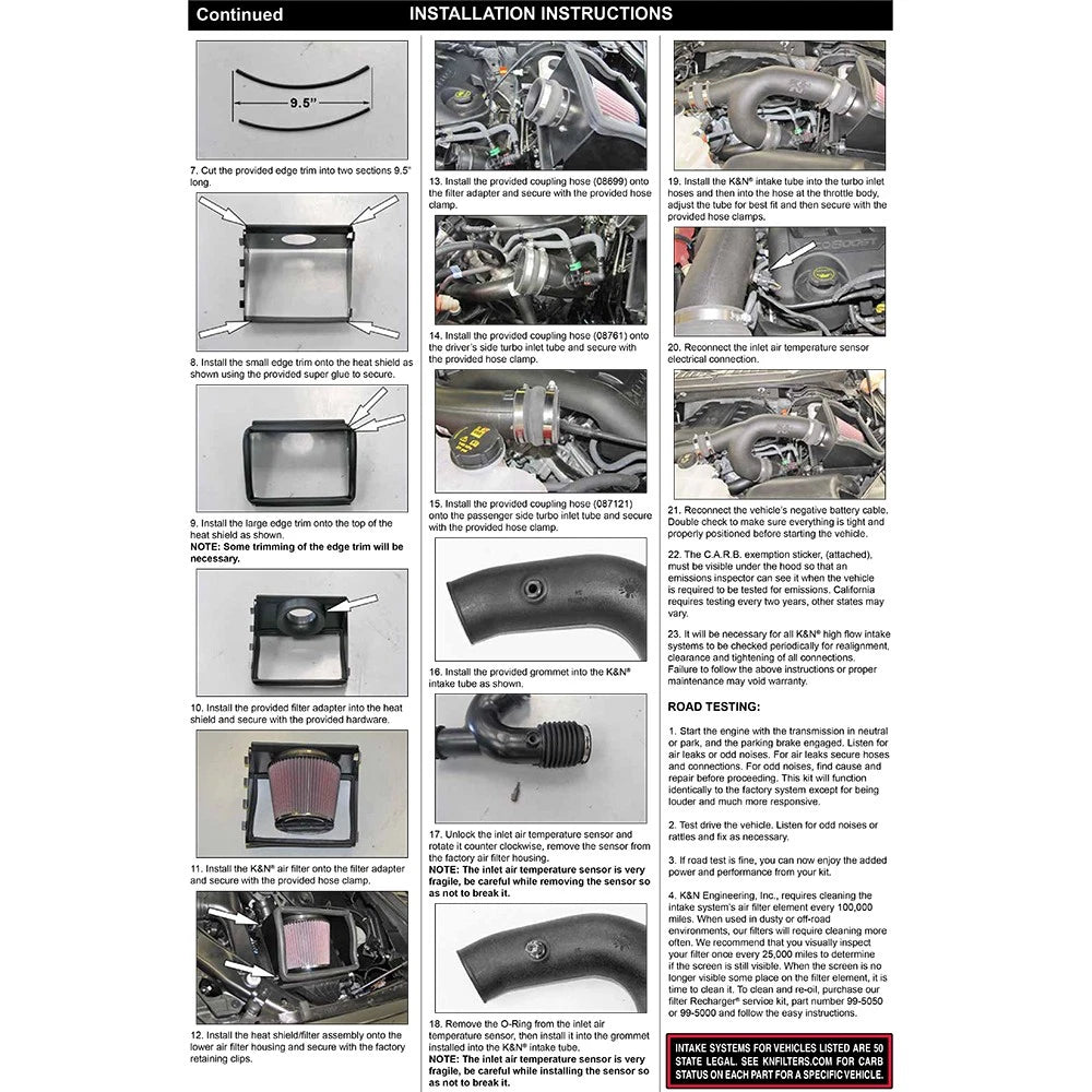 K&N 2015 FORD F150 2.7L V6 Performance Intake Kit