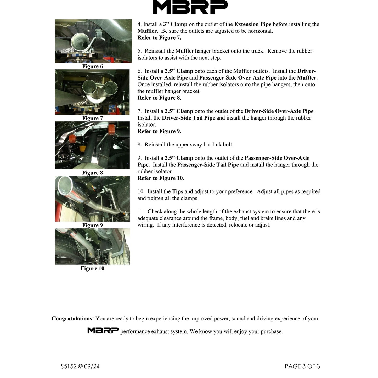 MBRP 2019 Ram 1500 5.7L (CrewCab & QuadCab ONLY) 2.5in Cat Back Dual Split Rear w/ 4.5in Tip - T304