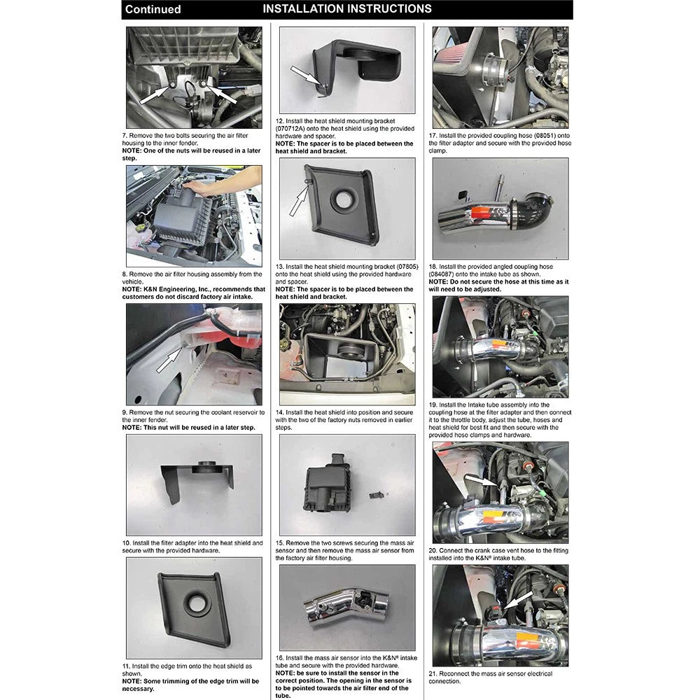 K&N 77 Series 15-16 Chevy Colorado 2.5L / 15-16 GMC Canyon 2.5L Performance Intake Kit
