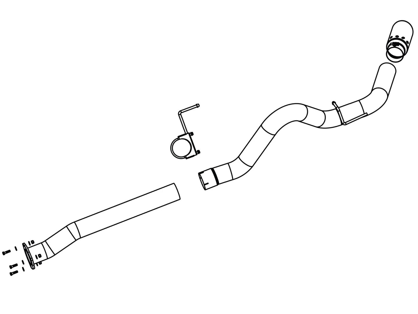 aFe MACHForce XP 4in DPF-Back SS Exhaust 5/07-10 GM Diesel Trucks V8-6.6L (td) LMM