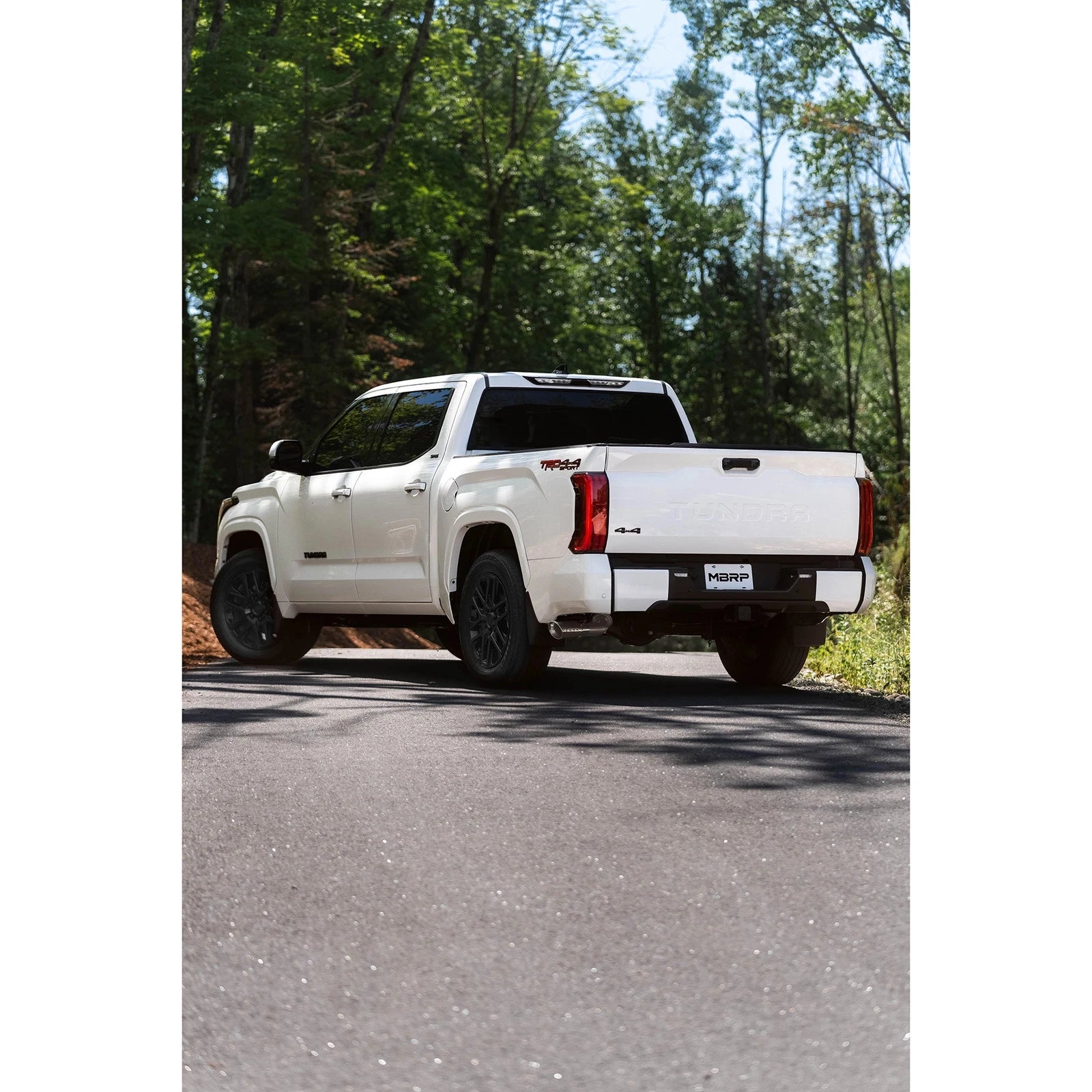 MBRP 2022 Toyota Tundra 3.5L Dual Cat-back 4in Single Side Exit Rolled Tip - Aluminized Steel