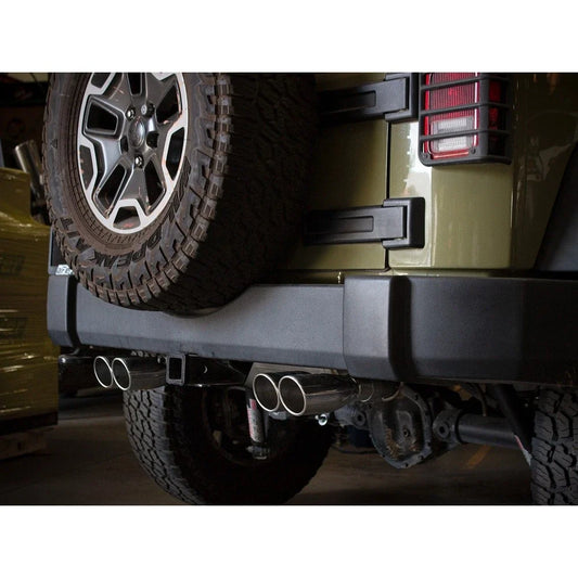 aFe Rebel Series 2.5in 409 SS Axle-Back Exhaust Polished 07-18 Jeep Wrangler (JK) V6-3.6L/3.8L