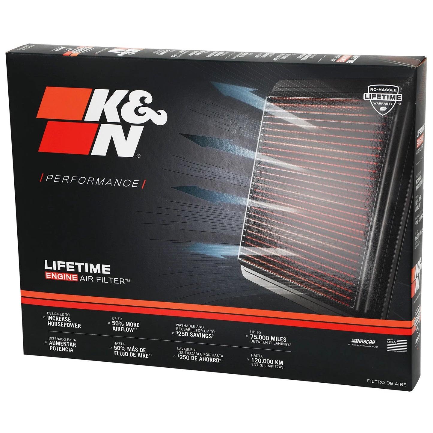 K&N 19 Porsche 911 3.0L H6 F/I Drop In Replacement Air Filter
