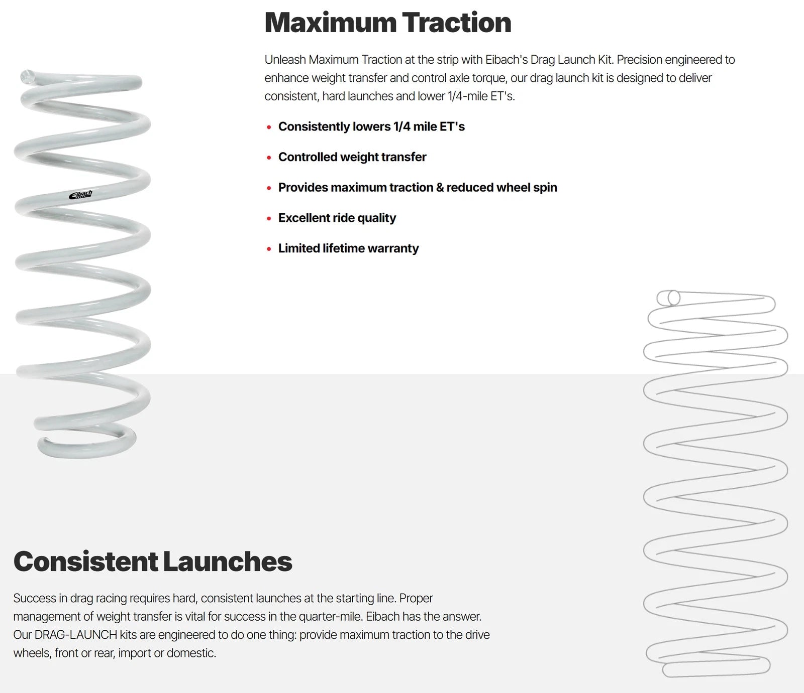 Eibach Drag Launch Kit (Competition Springs) for 2015-2020 Dodge Challenger SRT Hellcat