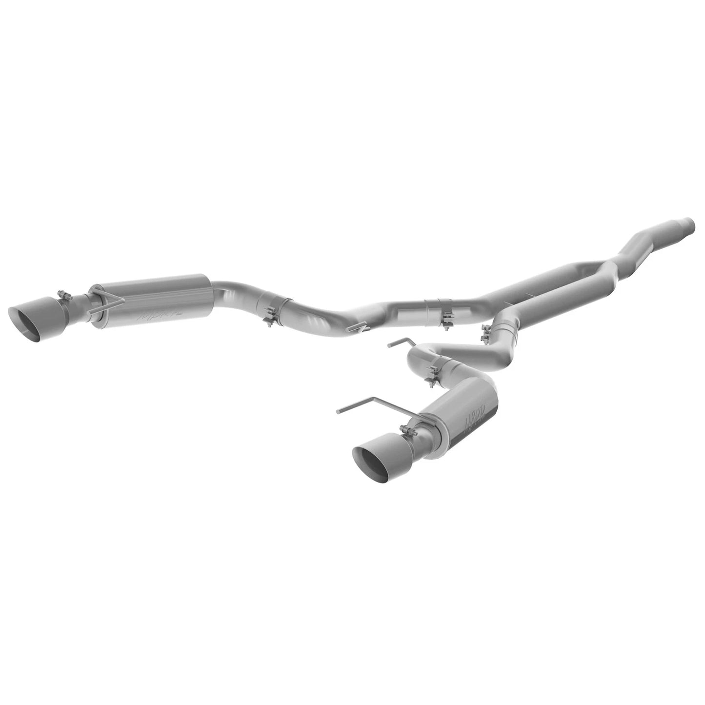 MBRP 15-19 Ford Mustang EcoBoost 2.3L Alum 3in Cat Back Dual Split Rear Exit (Race Version)