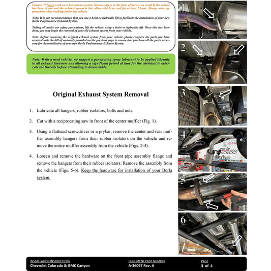 Borla 23-24 Chevrolet Colorado / 23-24 GMC Canyon S-Type Catback Exhaust w/Black Chrome Tips