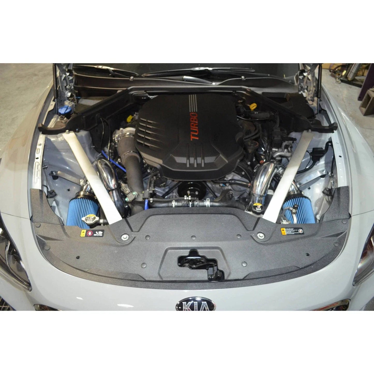 Injen 18-20 Kia Stinger 3.3L Twin Turbo Wrinkle Black Short Ram Air Intake