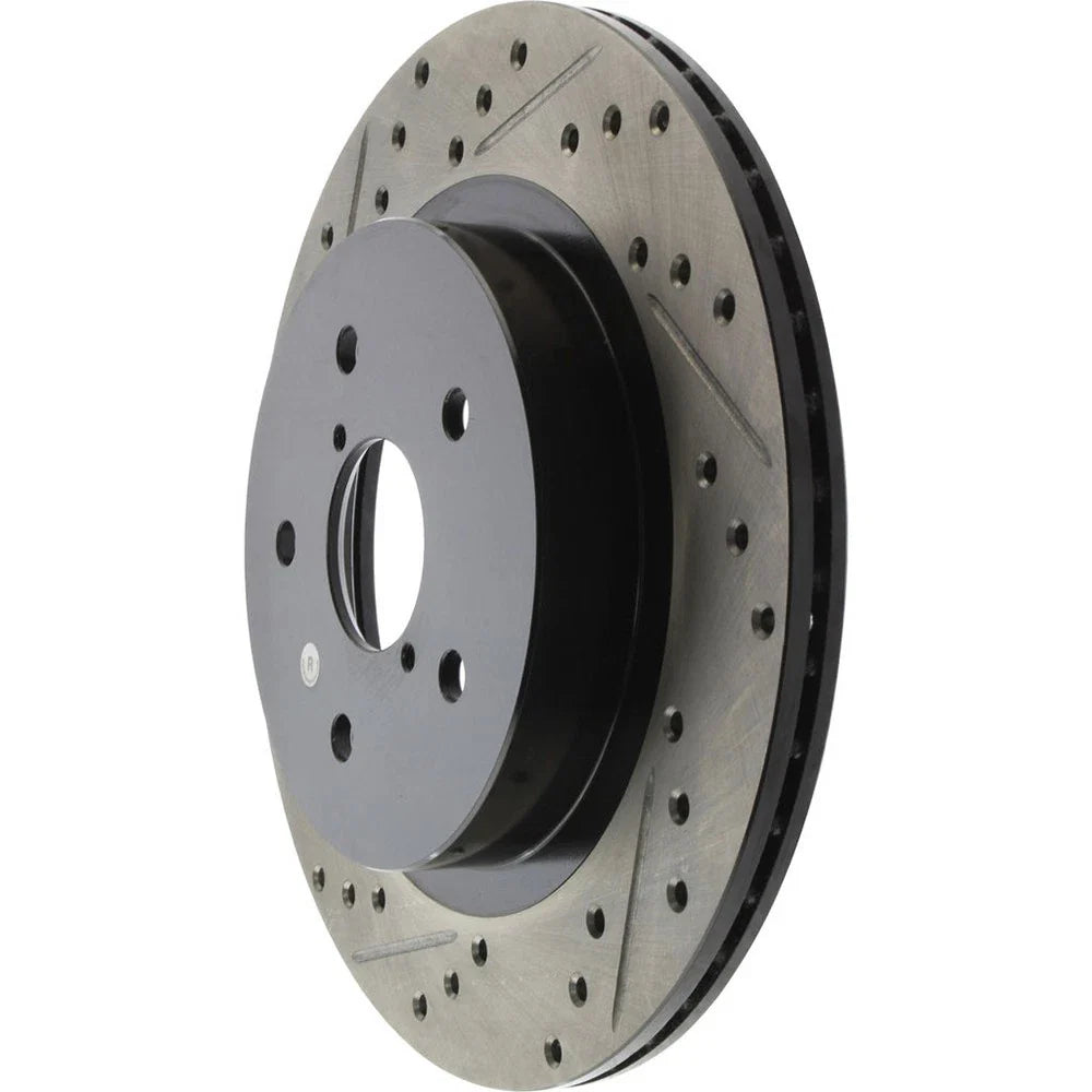 StopTech 16-17 Subaru WRX (w/Eyesight Technology) Sport Slotted & Drilled Rear Right Rotor