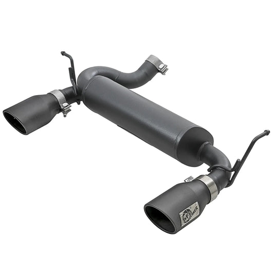 aFe Rebel Series 2.5in 409 SS Axle-Back Exhaust w/ Black Tips 2007+ Jeep Wrangler (JK) V6 3.6L/3.8L
