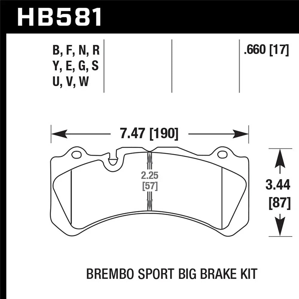 Hawk 09 Nissan GT-R R35 HPS Street Front Brake Pads