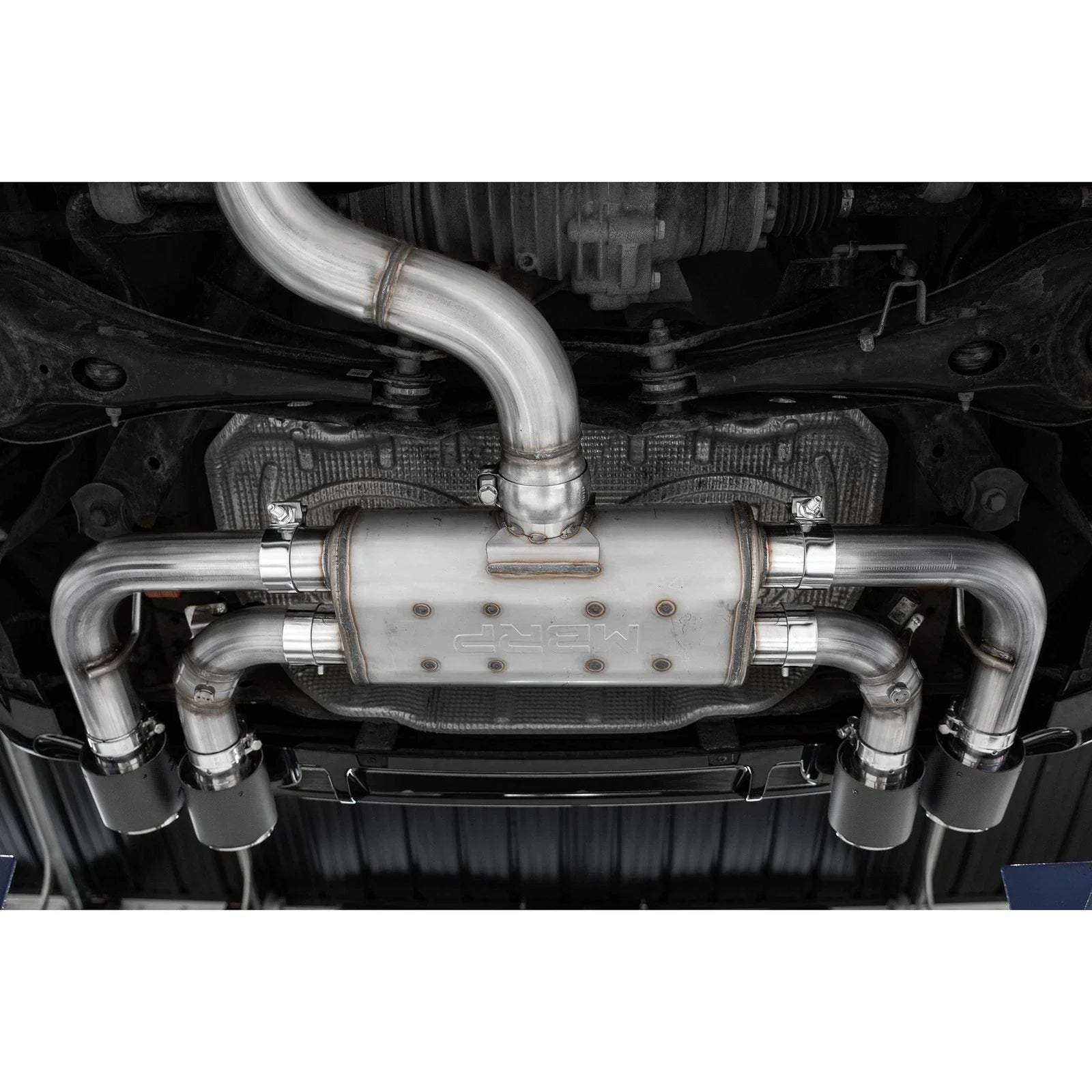 MBRP 15-19 VW Golf R 3 in Cat Back w/ 4 in OD Quad Carbon Fiber Tips - T304