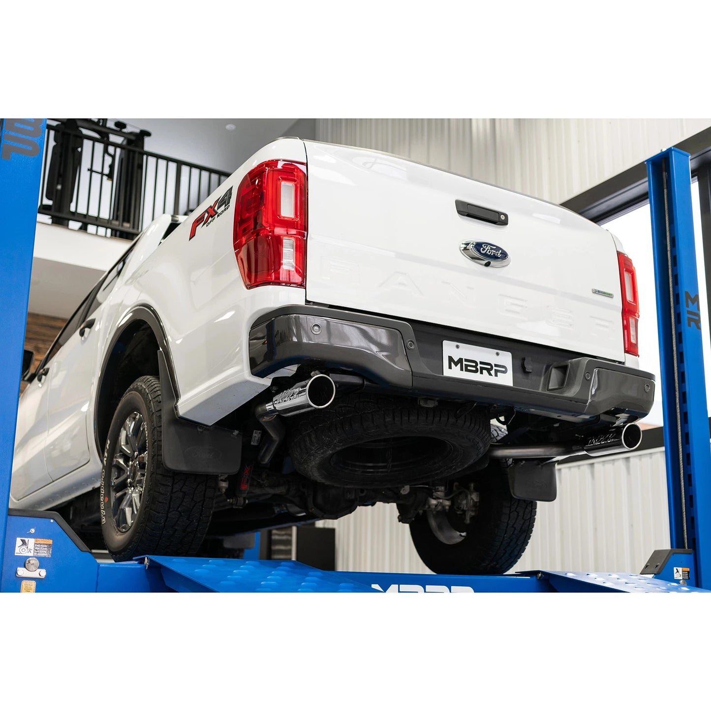 MBRP 19-20 Ford Ranger 2.3L T304 3in Dual Split Rear Outlet 4in OD Tips Cat Back Exhaust