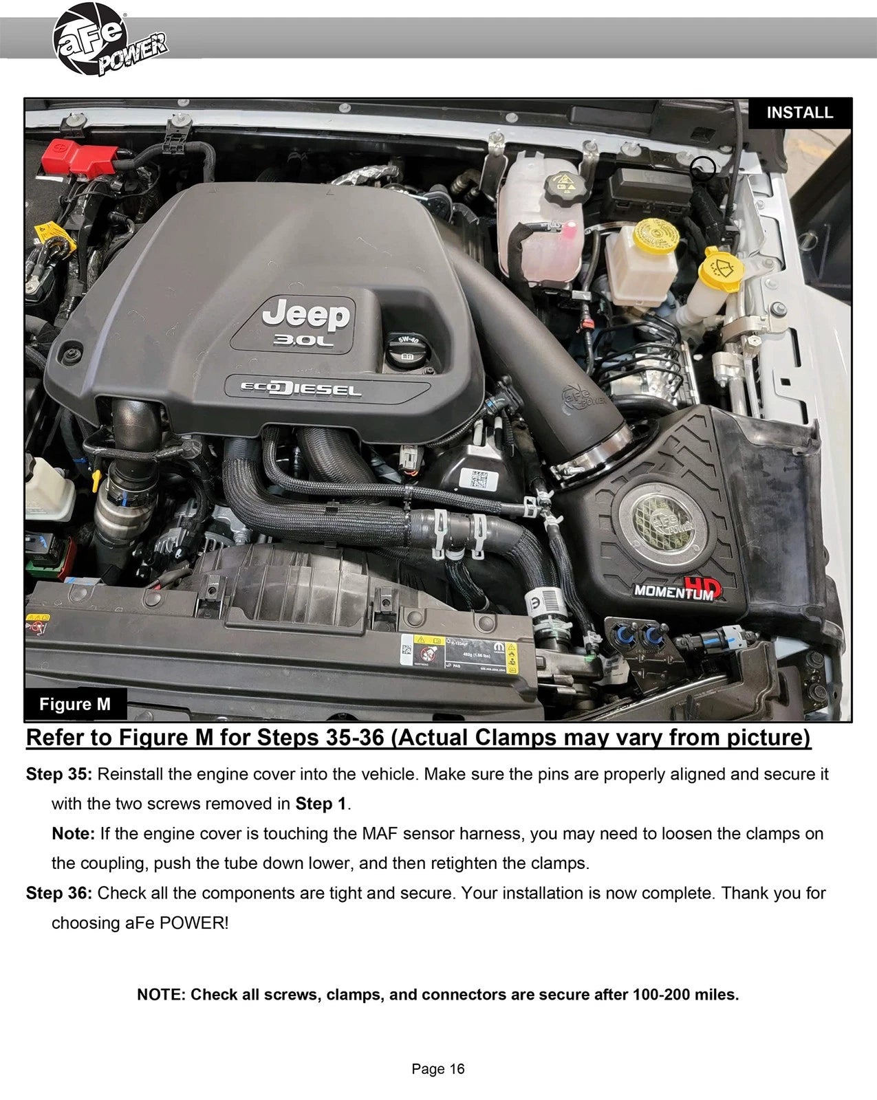 aFe 20-21 Jeep Wrangler (JL) V6-3.0L (td) Momentum HD Cold Air Intake System w/ Pro Dry S Media