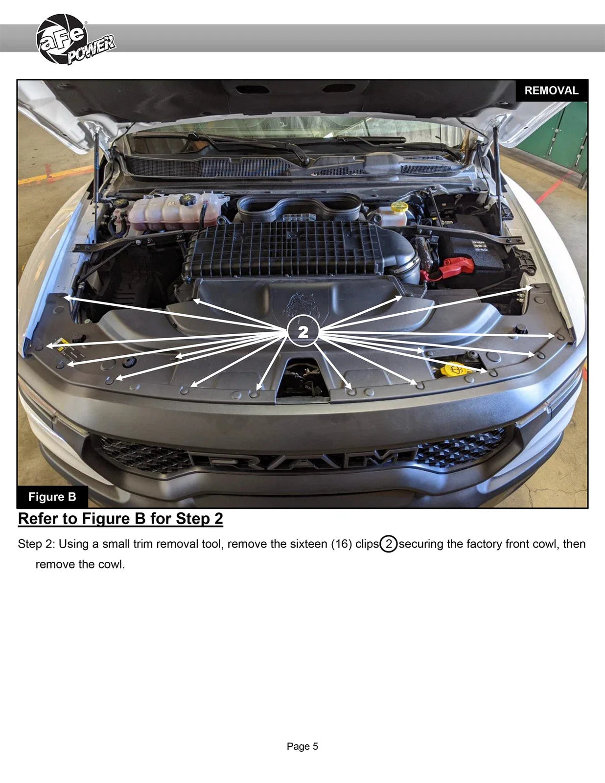aFe 21-23 Ram 1500 TRX HEMI V8 6.2L (sc) Super Stock Induction System w/ Pro DRY S Filters