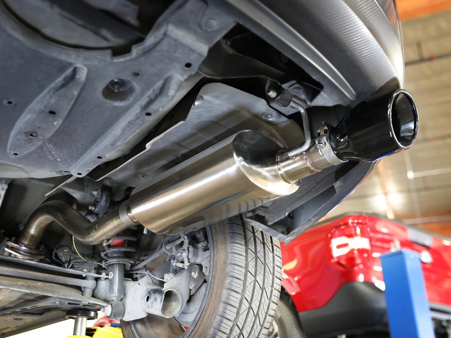 aFe 14-19 Toyota Corolla 1.8L Takeda 2.5in 304SS Axle-Back Exhaust w/ Black Tip
