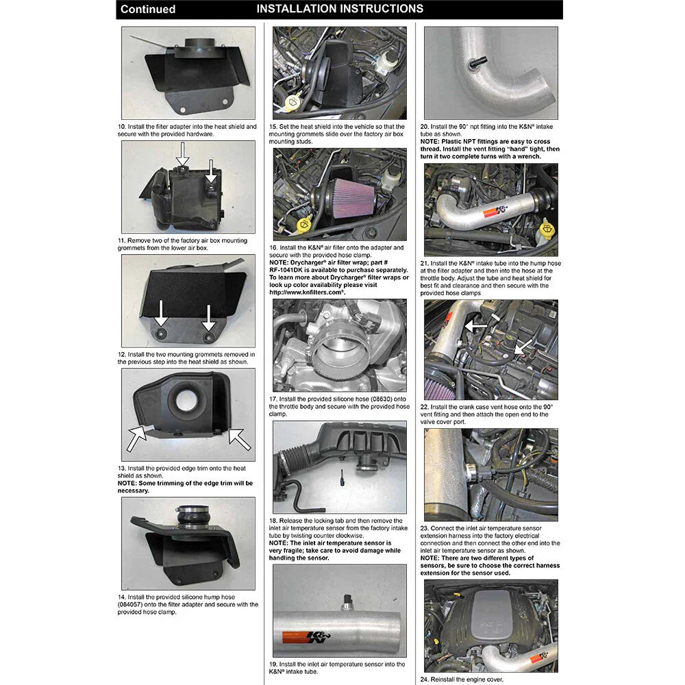 K&N 11 Jeep Grand Cherokee 5.7L V8 / 11 Dodge Durango 5.7L V8 High Flow Performance Intake Kit