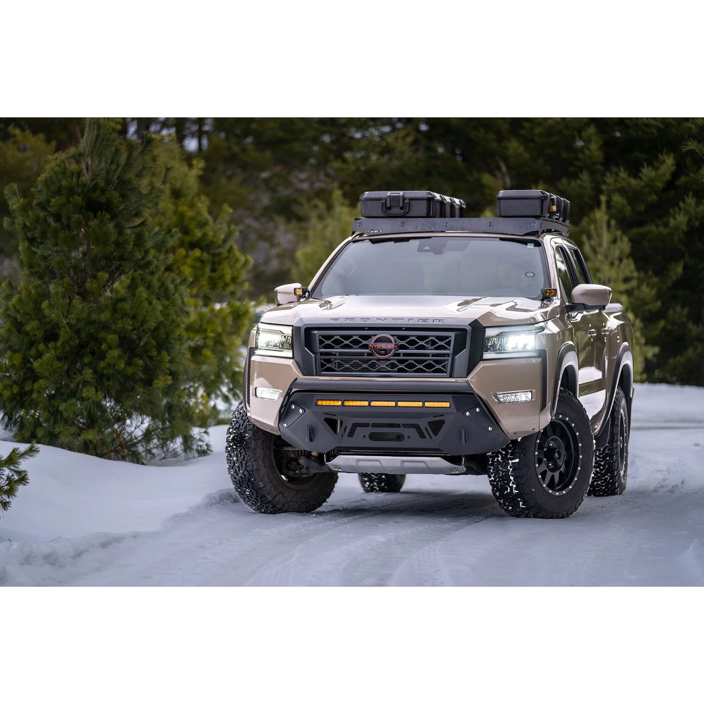 MBRP 22-23 Nissan Frontier 3.8L 3in Tip 3in Cat Back Single Side Exit Street Profile - Aluminized