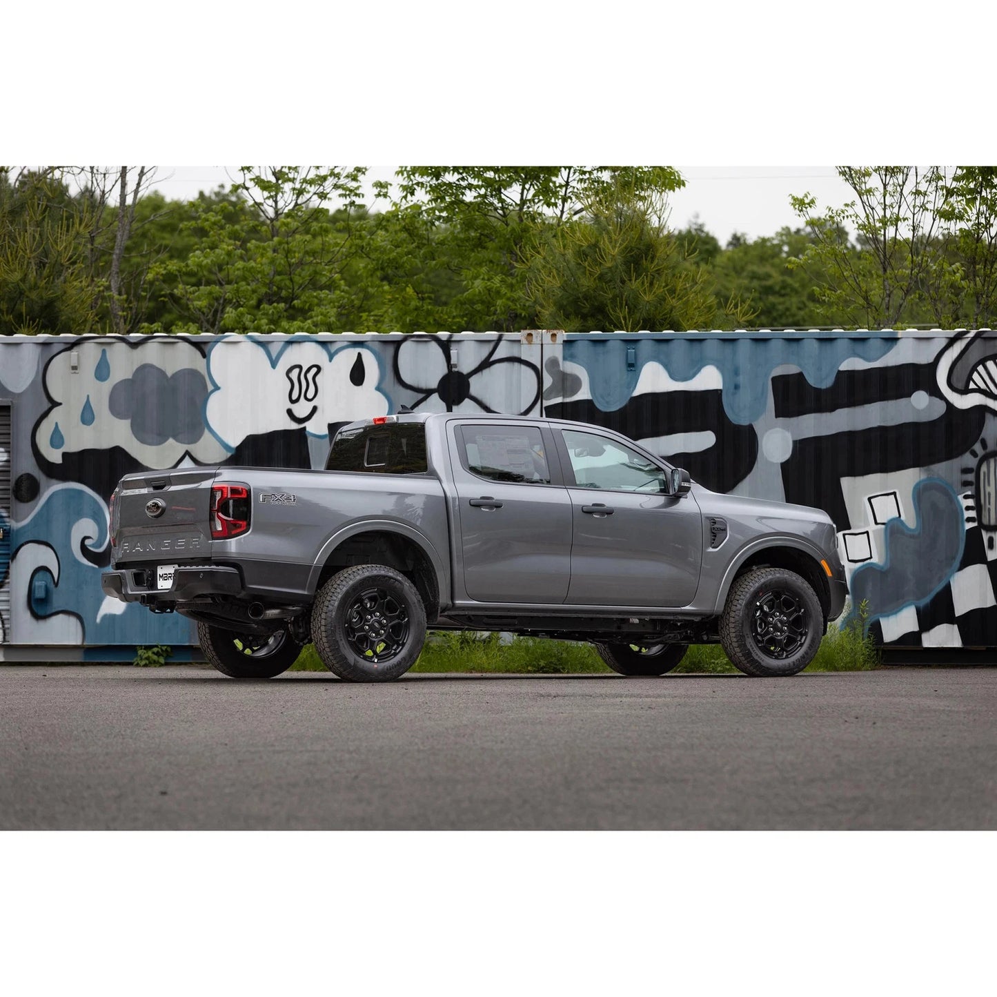 MBRP 2024+ Ford Ranger 2.7L 2.5 into 3in Single Side Exit Cat Back - Aluminum