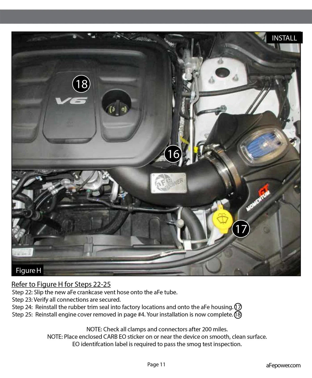 aFe POWER Momentum GT Pro DRY S Cold Air Intake System 16-17 Jeep Grand Cherokee V6-3.6L