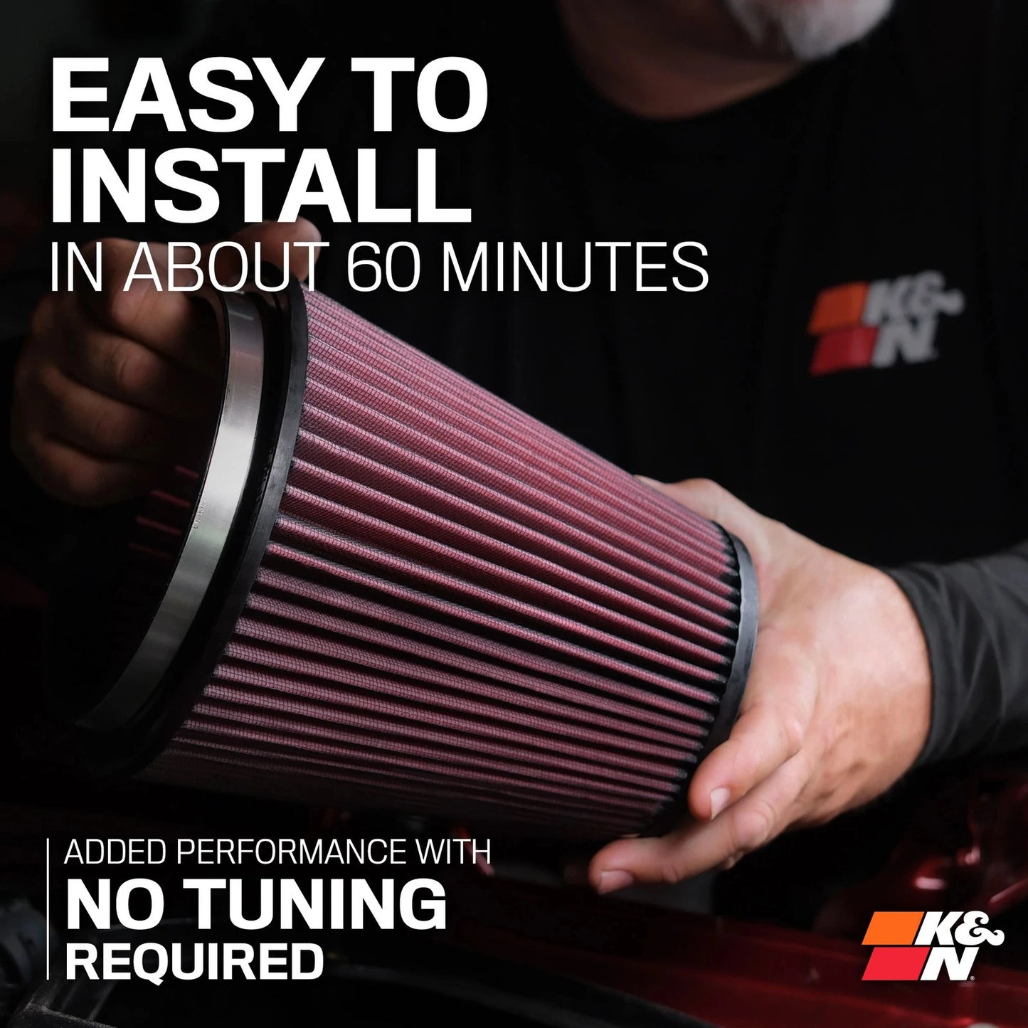 K&N 22-24 Cadillac CT5 6.2L V8 Performance Air Intake System