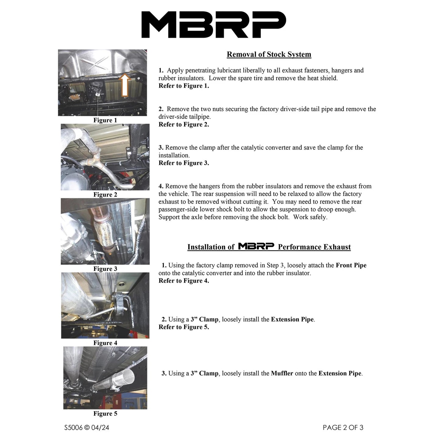MBRP 22-23 Chevrolet/ GMC 1500 Silverado/ Sierra ZR2/AT4X 6.2L 2.5in Turn Down 3in Cat Back Exhaust