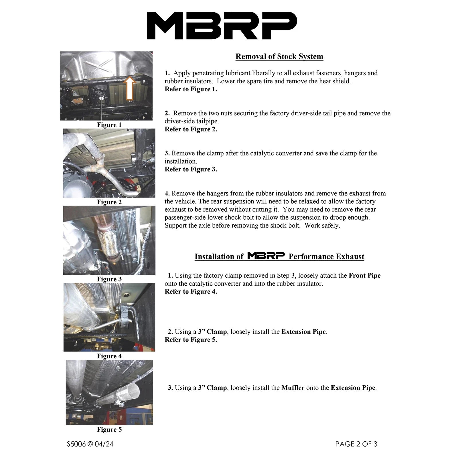 MBRP 22-23 Chevrolet/ GMC 1500 Silverado/ Sierra ZR2/AT4X 6.2L 2.5in Turn Down 3in Cat Back Exhaust