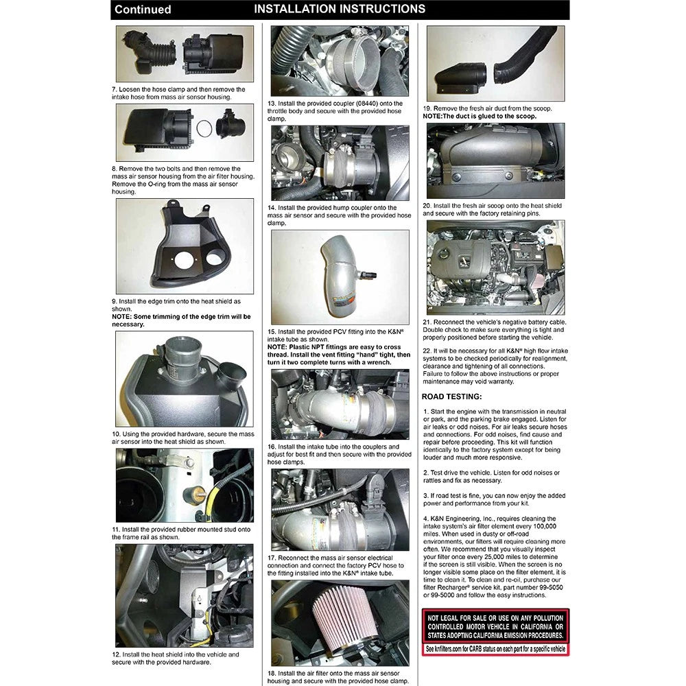K&N 19-20 Kia Forte L4-2.0L F/I Typhoon Performance Air Intake System