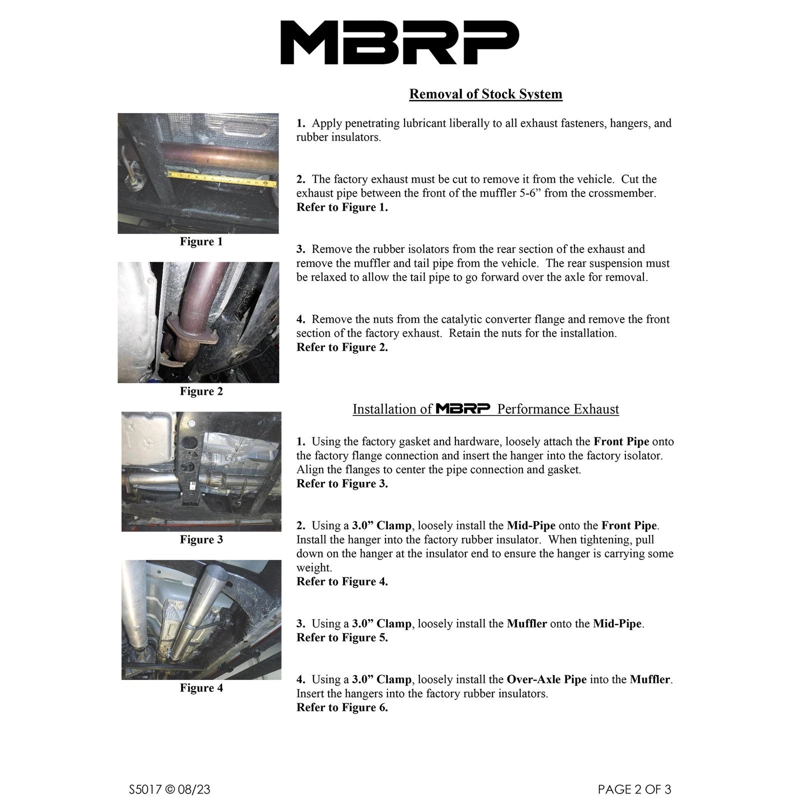 MBRP 2023 Chevy Colorado/GMC Canyon Aluminized Steel Single High Clearance Rear Exit