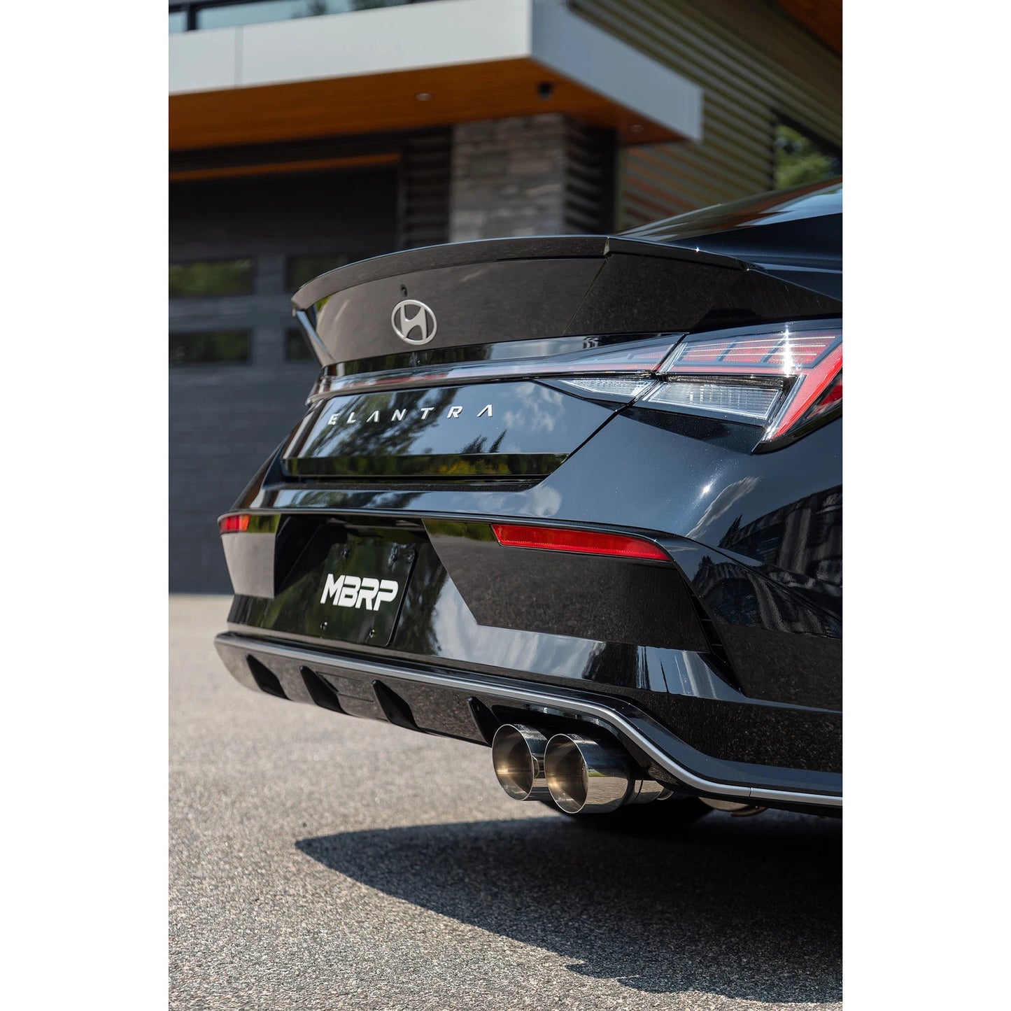 MBRP 21-24 Hyundai Elantra Aluminized Steel 3in Axle-Back Single Rear Exit with Dual Outlet Tip