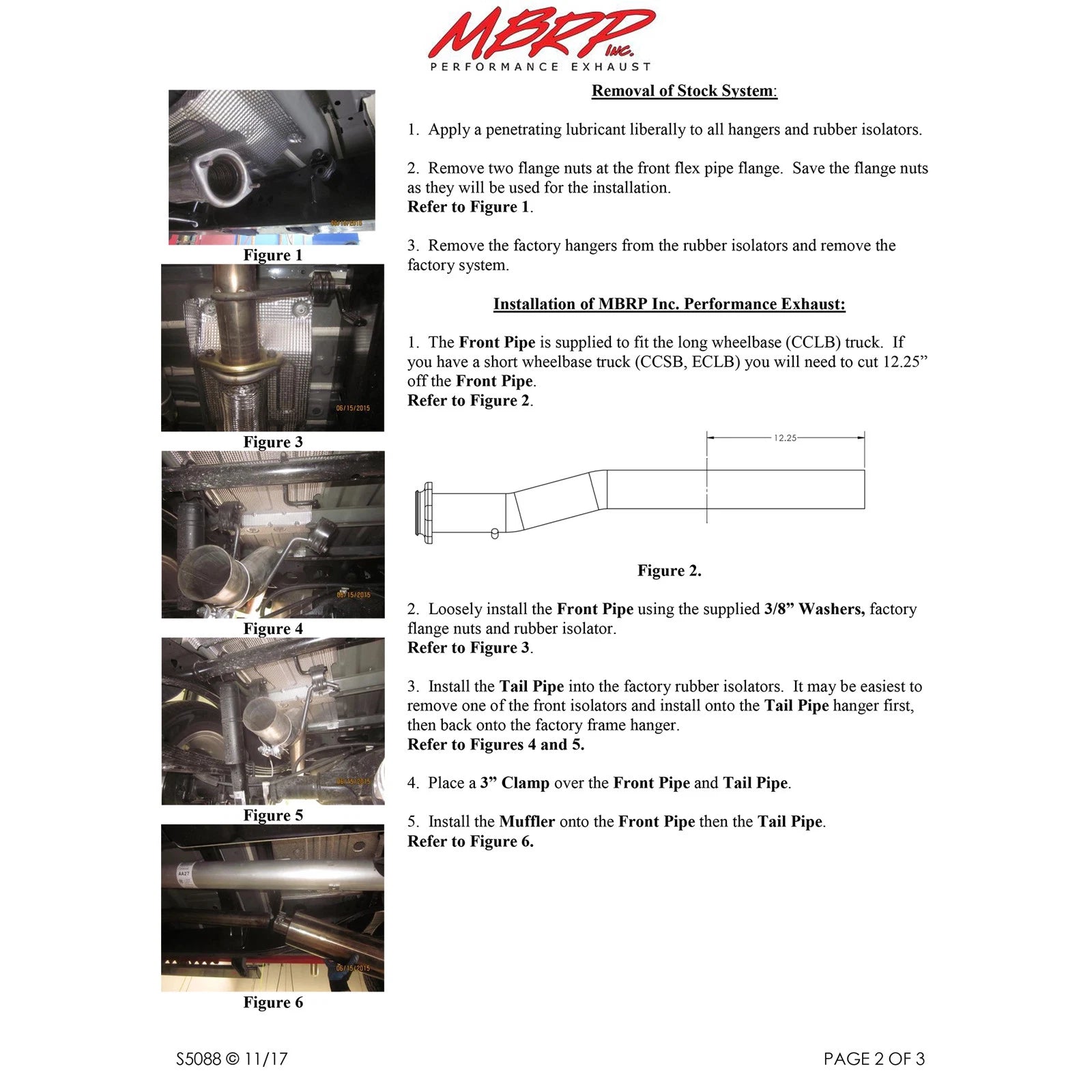 MBRP 2015 Chevy/GMC Colorado/Canyon 2.5L & 3.6L Black Coated 3in C/B Single Side Exit