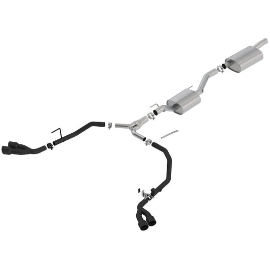Borla 2020 Jeep Gladiator JT 3.6L V6 AT/MT AWD 2.75-2in Touring Catback Ceramic Blk Tailpipe & Tips