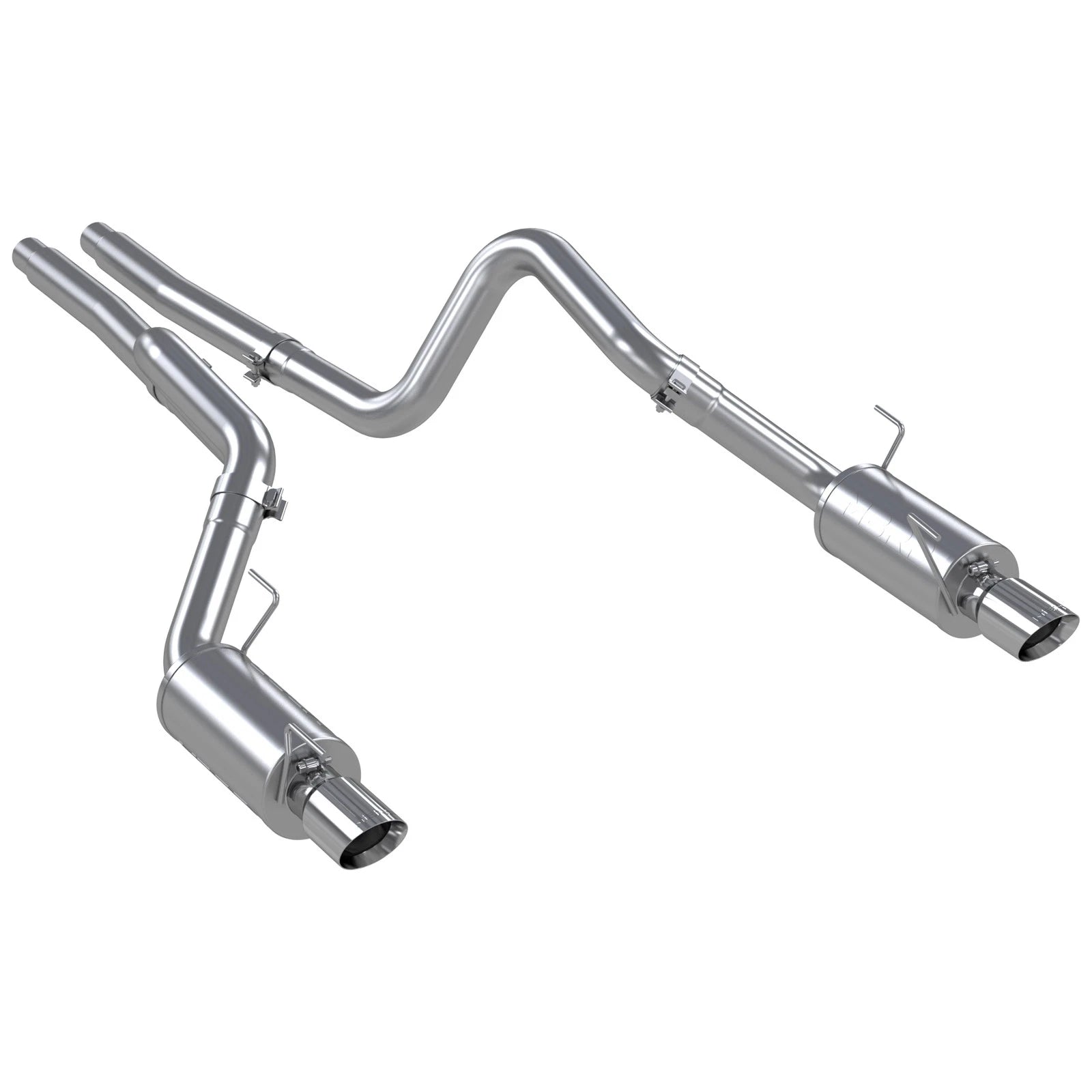 MBRP 05-09 Ford Shelby GT500 / GT Dual Split Rear Street Version 4in Tips T409 Exhaust System