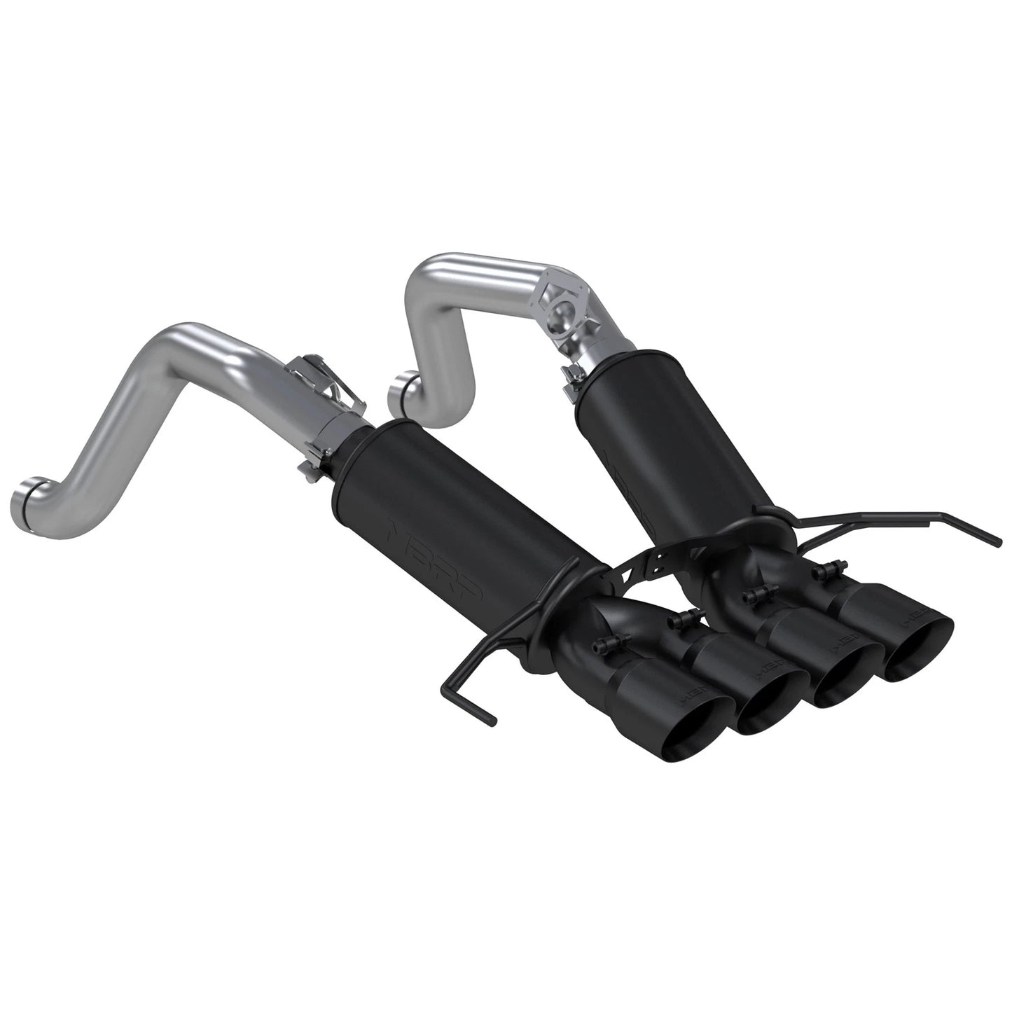 MBRP 14-19 Chevy Corvette V8 6.2L 3in Black Dual Cat Back w/ 4in Quad Dual Wall Tips