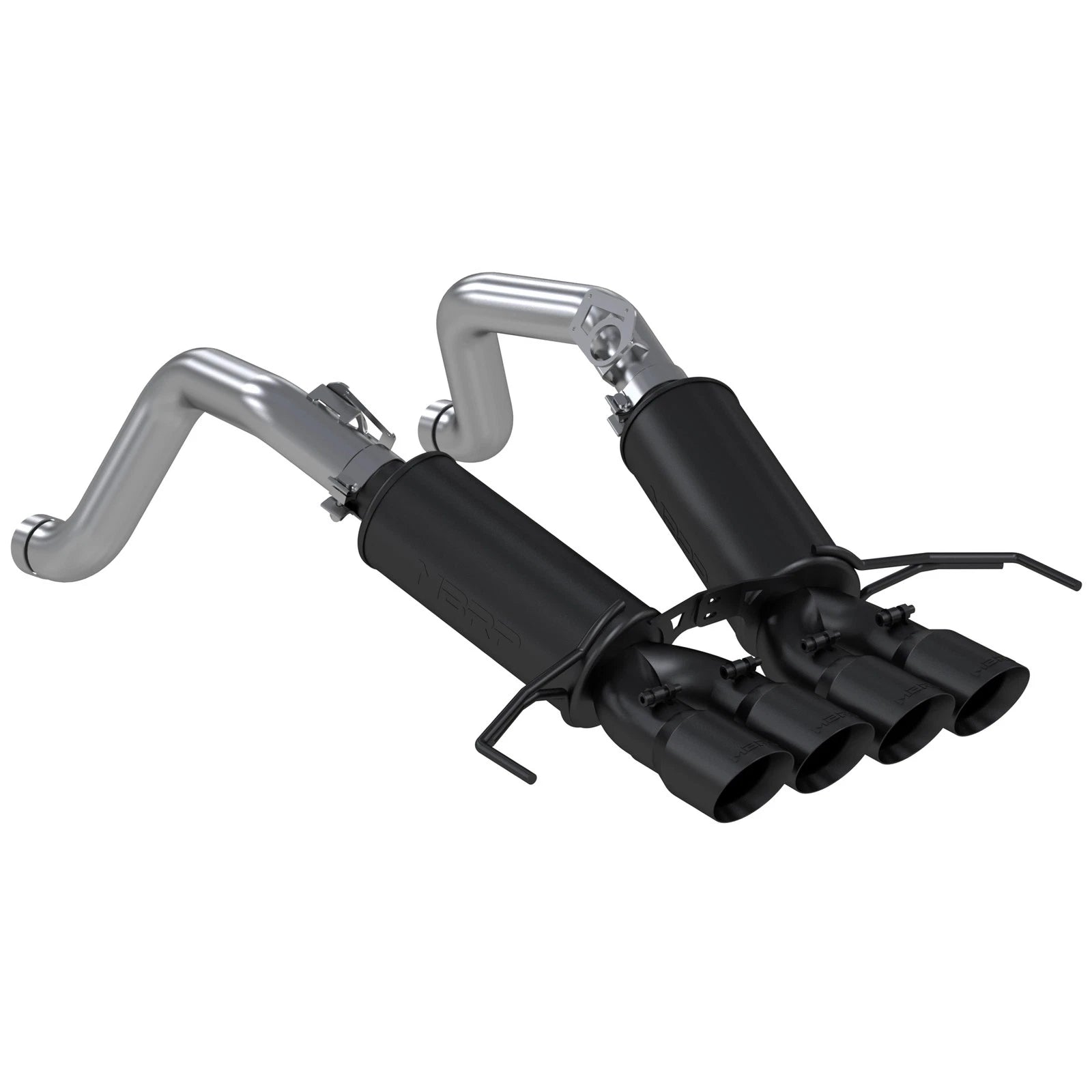 MBRP 14-19 Chevy Corvette V8 6.2L 3in Black Dual Cat Back w/ 4in Quad Dual Wall Tips