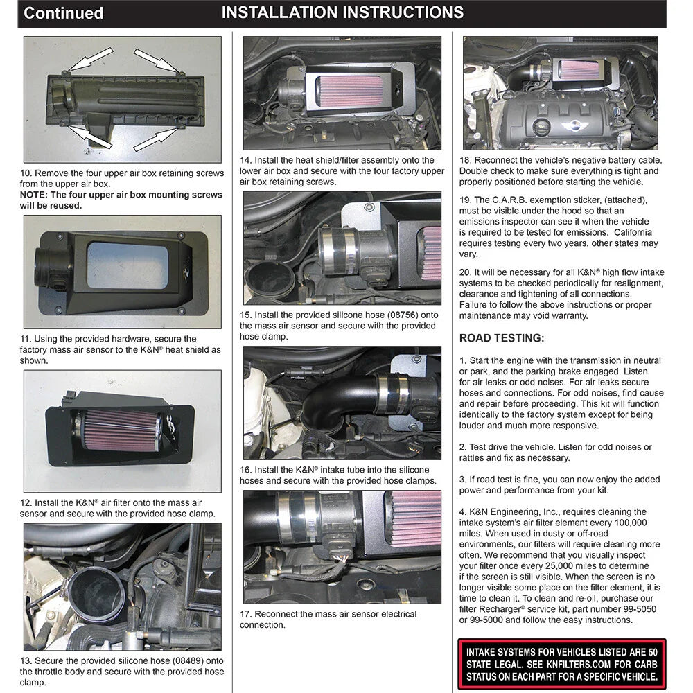 K&N 07-09 Mini Cooper L4-1.6L Typhoon Short Ram Intake
