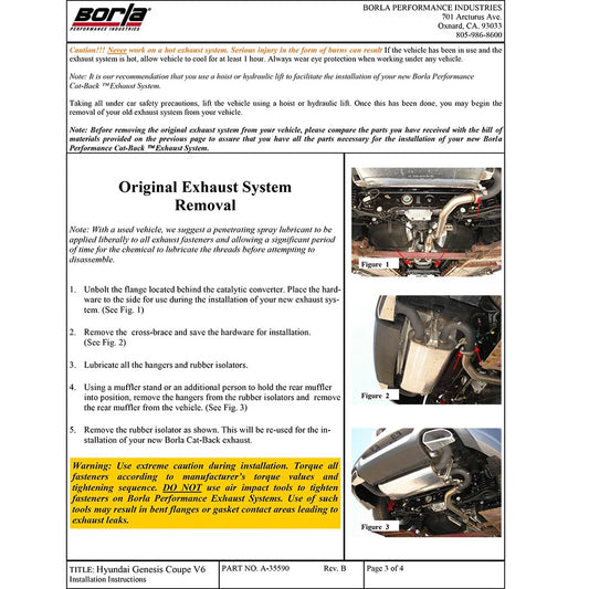 Borla 10-13 Hyundai Genesis 3.8L-V6 SS Catback Exhaust