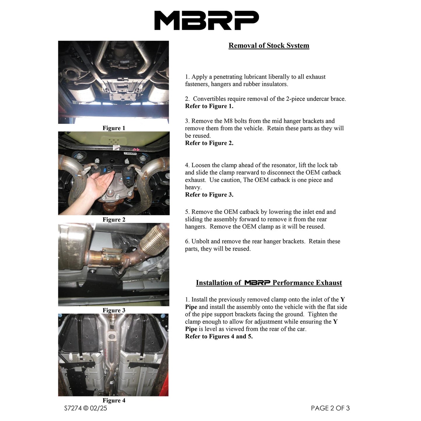 MBRP 15-18 Ford Mustang EcoBoost 2.3L T409 3in Cat Back Dual Split Rear Exit (Street Version)