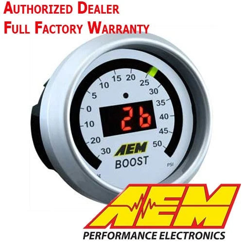 AEM 52mm Boost Digital Gauge -30-50psi